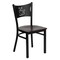 Emma and Oliver Coffee Back Metal Restaurant Dining Chair